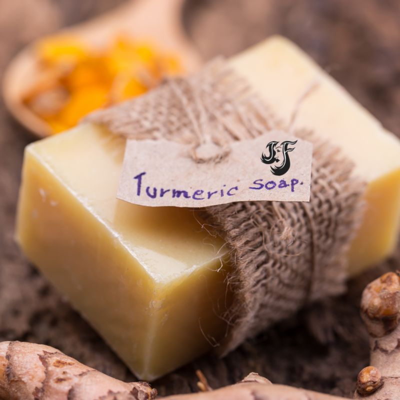 Best Tumeric Soap for brightening uneven skin tones Joli Faire Hair